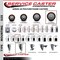 Service Caster 5'' Maroon Poly Wheel Swivel 1'' Expanding Stem Caster Set, 4PK SCC-EX20S514-PPUB-MRN-1-4 - alternate 4